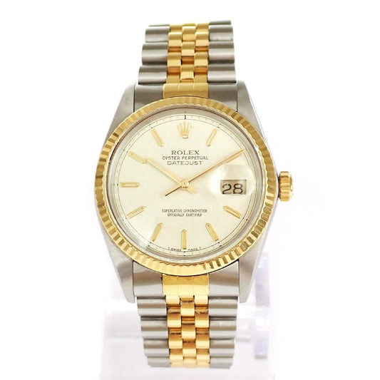 ROLEX OYSTER PERPETUAL DATEJUST 16013 WRIST WATCH 36mm AUTOMATIC SS/YG 170LC347