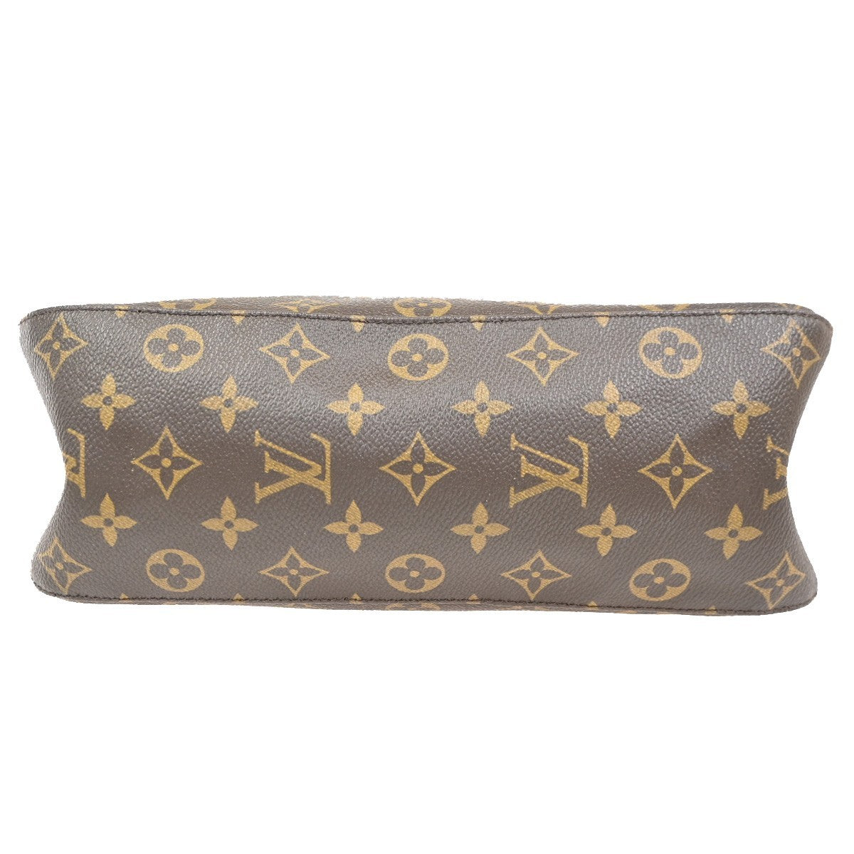 LOUIS VUITTON Logo Looping GM Shoulder Bag Monogram Leather Brown M51145 12KC962