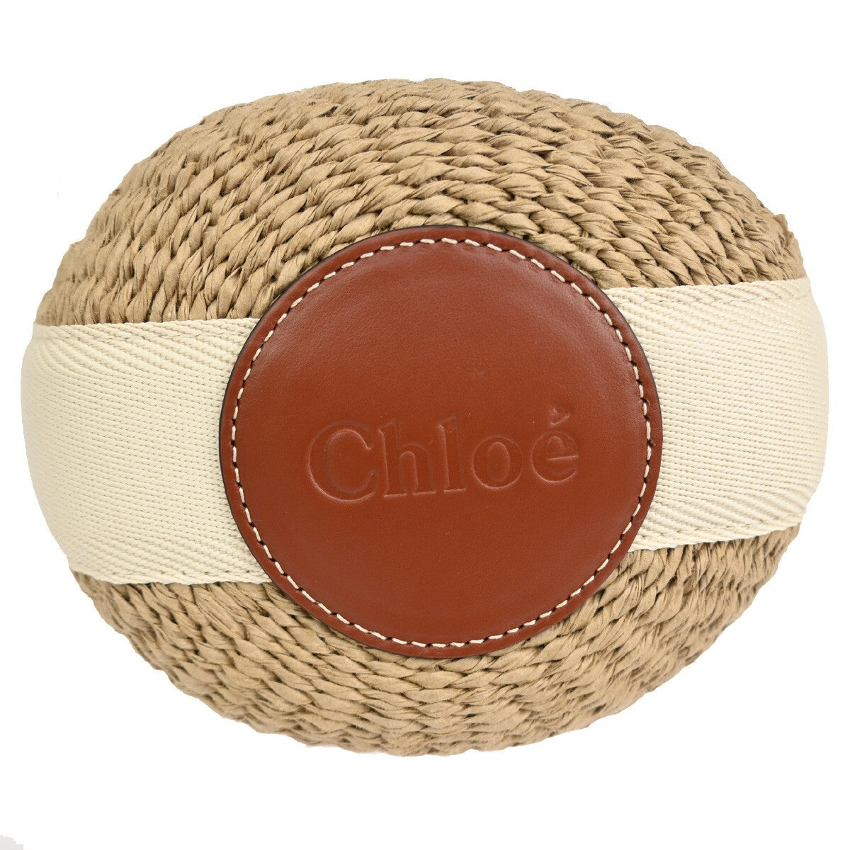 CHLOE Woody Small Basket Shoulder Hand Bag 2Way Canvas Leather Paper BN 93RH257