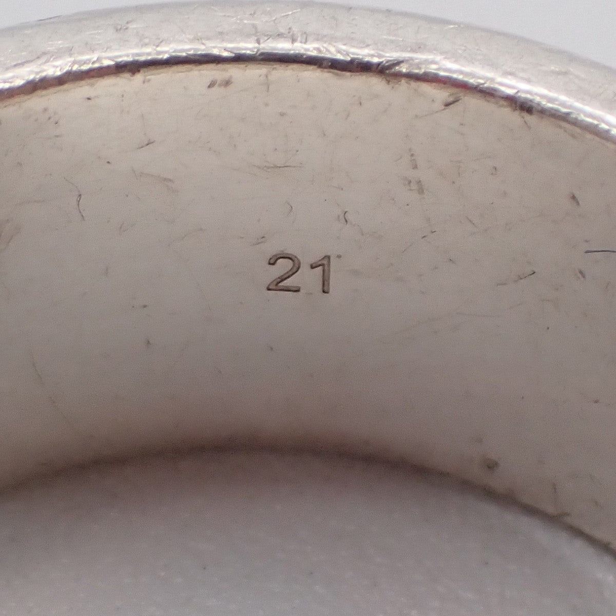 GUCCI G Logo Ring Silver 925 Size 21 Italy Accessory 07EG248