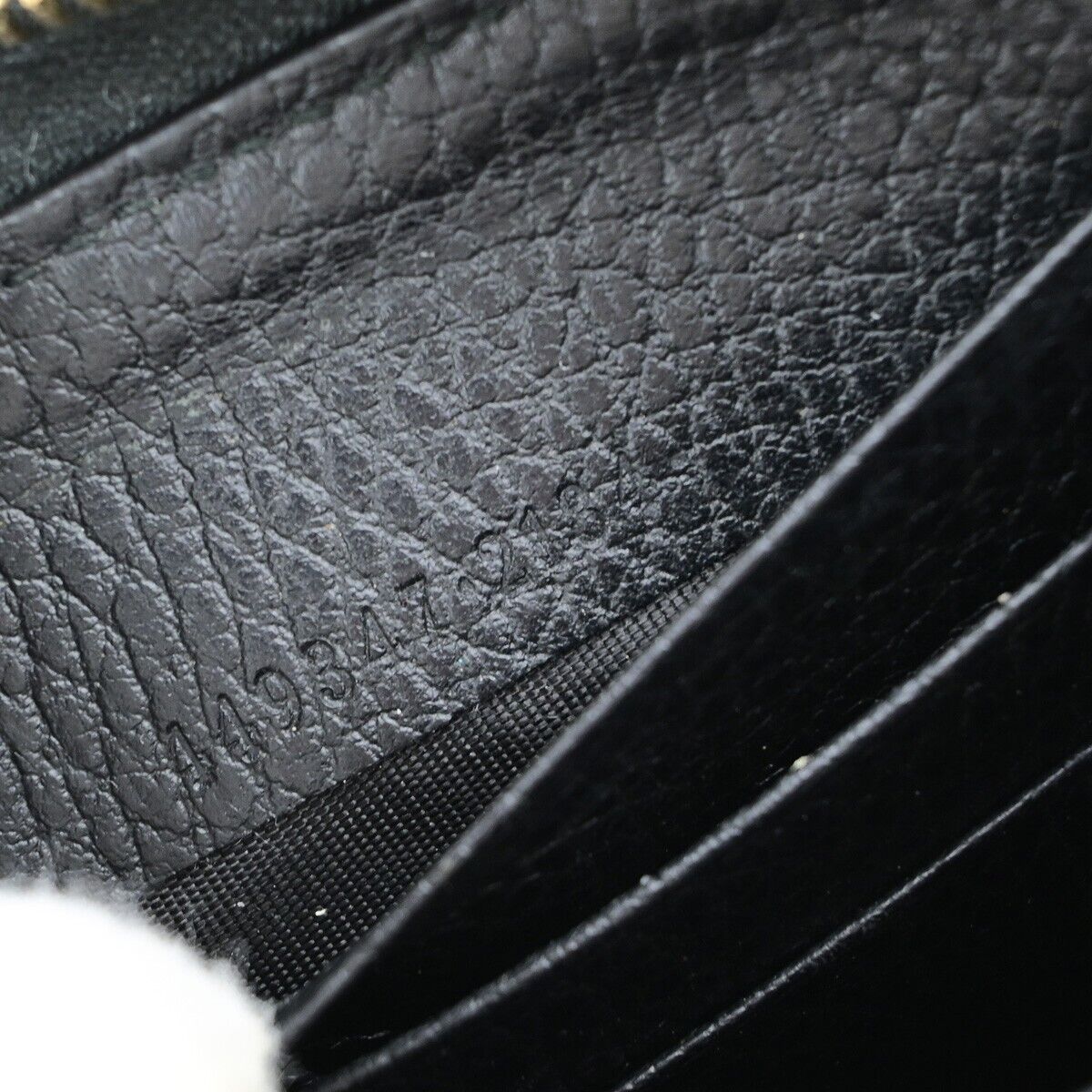 GUCCI Logo Interlocking GG Long Zipper Wallet Leather Black GHW Italy 02ED305
