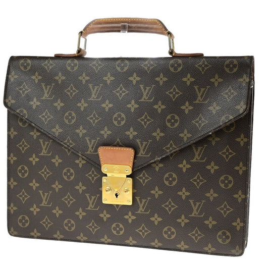 LOUIS VUITTON Serviette Conseiller Hand Bag Monogram Leather BN M53331 38EC958
