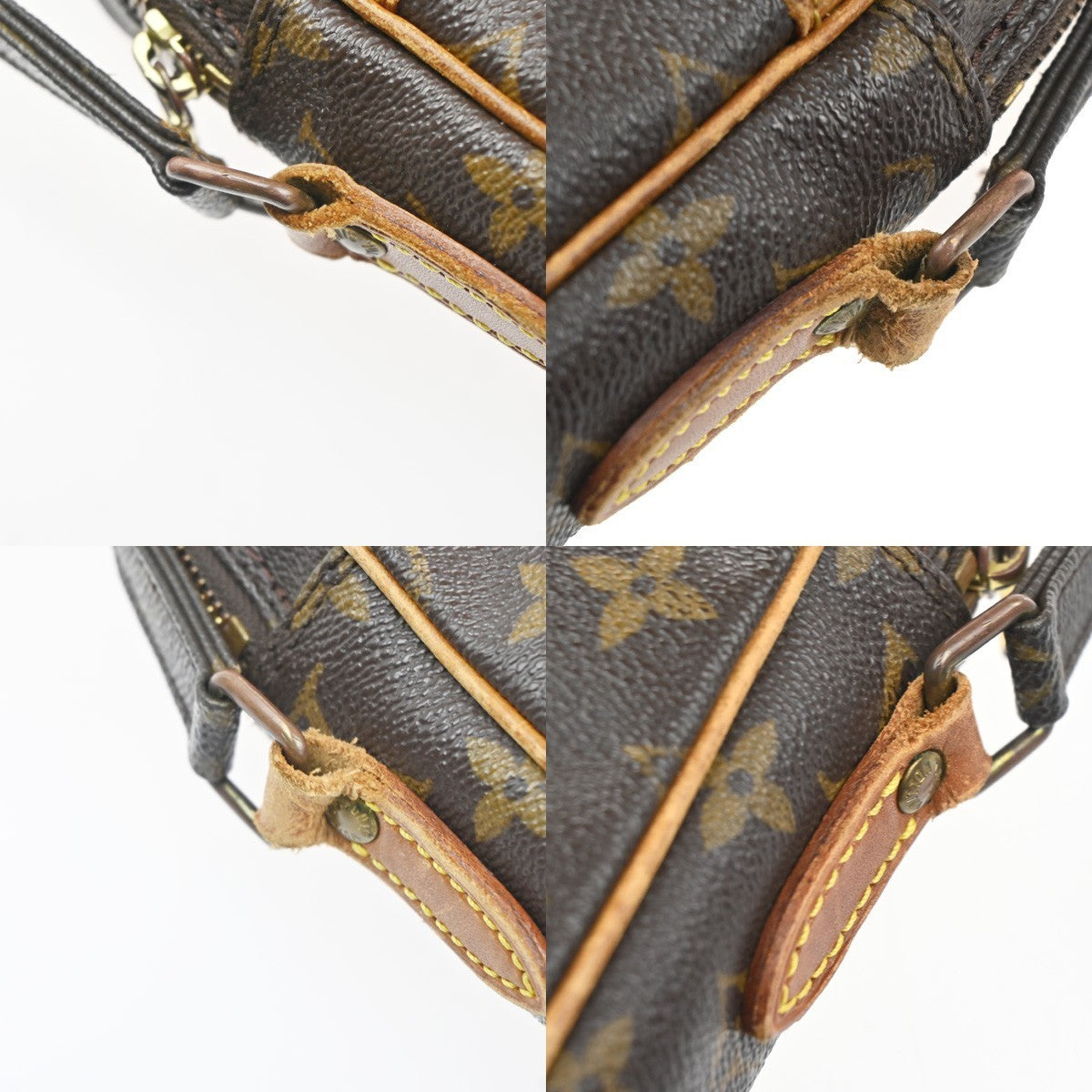 LOUIS VUITTON Danube Shoulder Bag Monogram Leather Brown France M45266 67CA600
