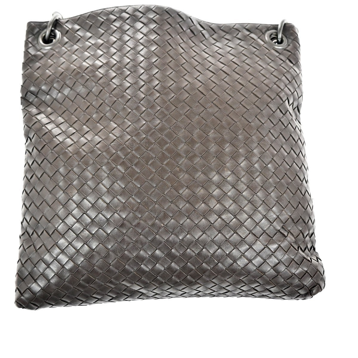 BOTTEGA VENETA Logo Intrecciato Shoulder Bag Leather Brown Italy 27RL747