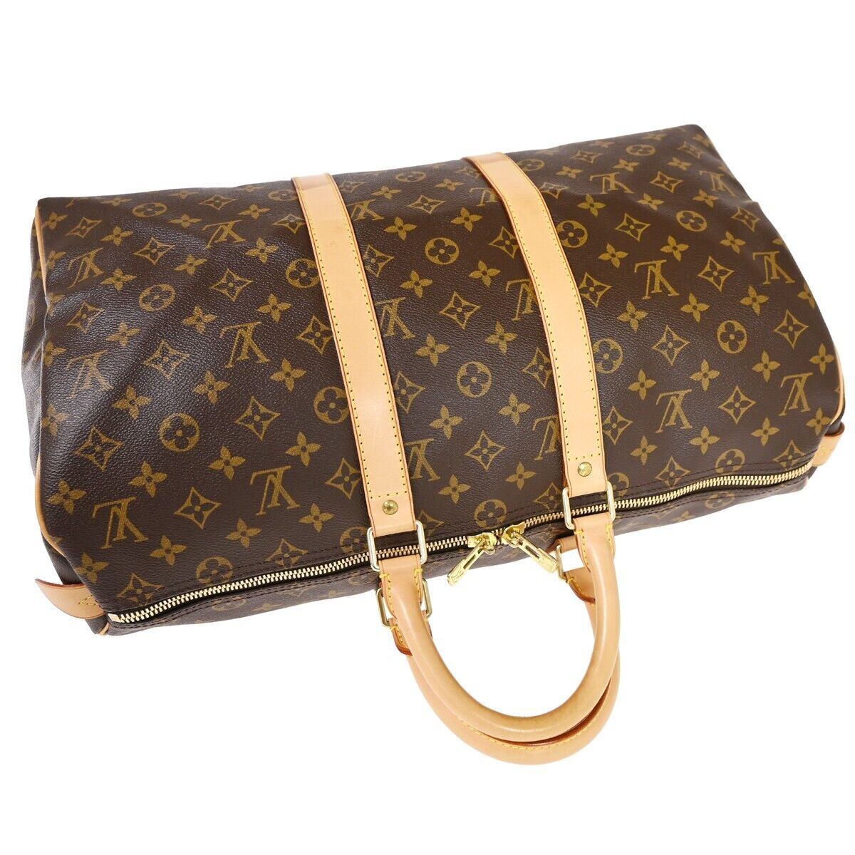 LOUIS VUITTON Keepall 45 Travel Hand Bag Monogram Leather Brown M41428 42HB394