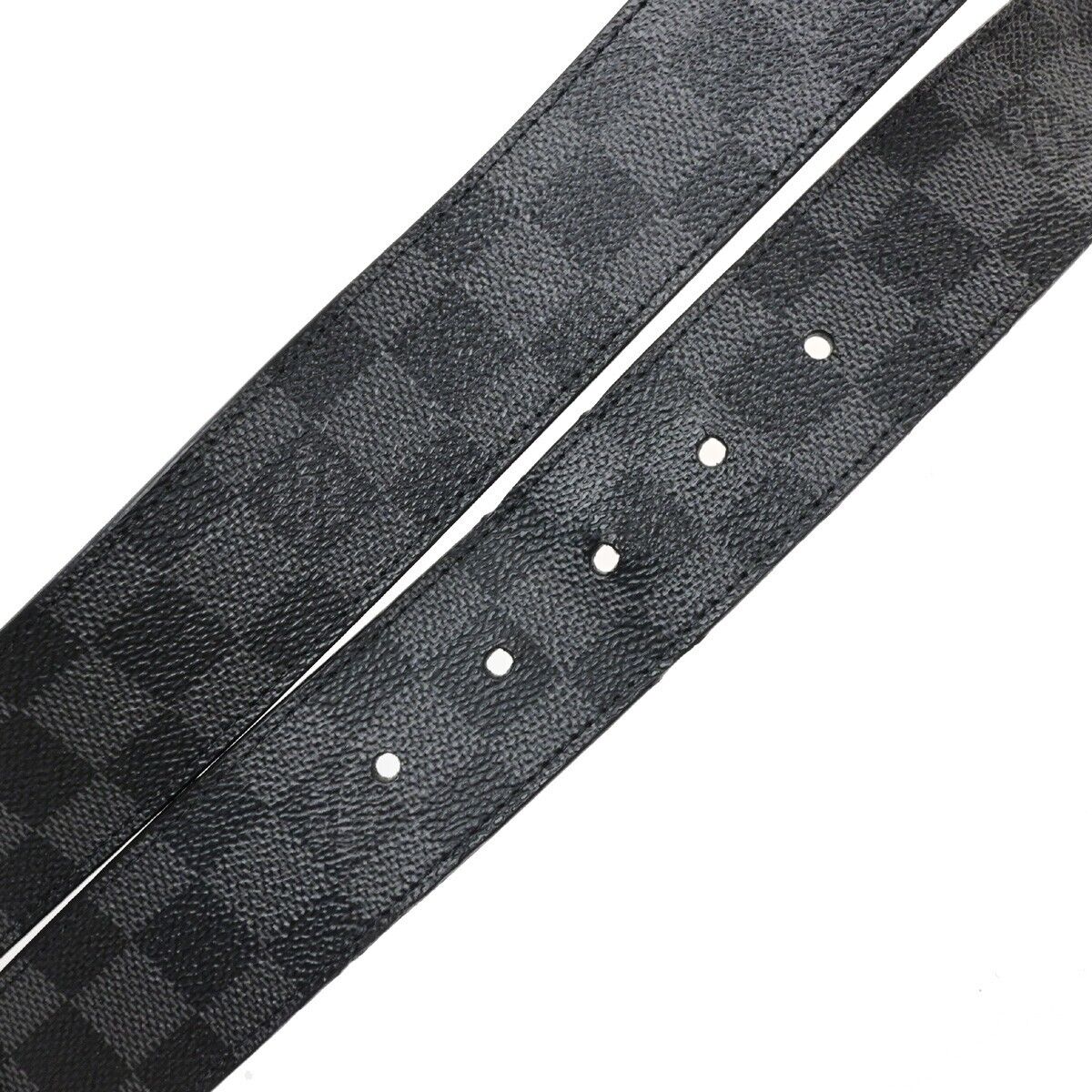LOUIS VUITTON Ceinture Belt 90/36 Damier Graphite Leather Black M9156 30ED892