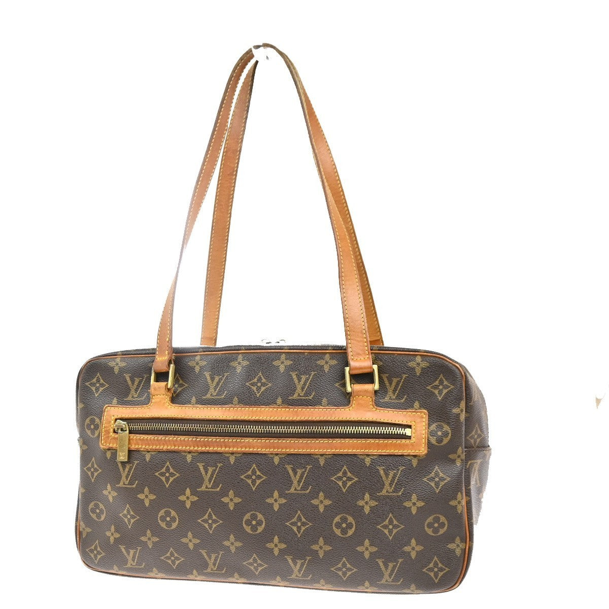 LOUIS VUITTON LV Logo Cite GM Shoulder Bag Monogram Leather Brown M51181 73MA360