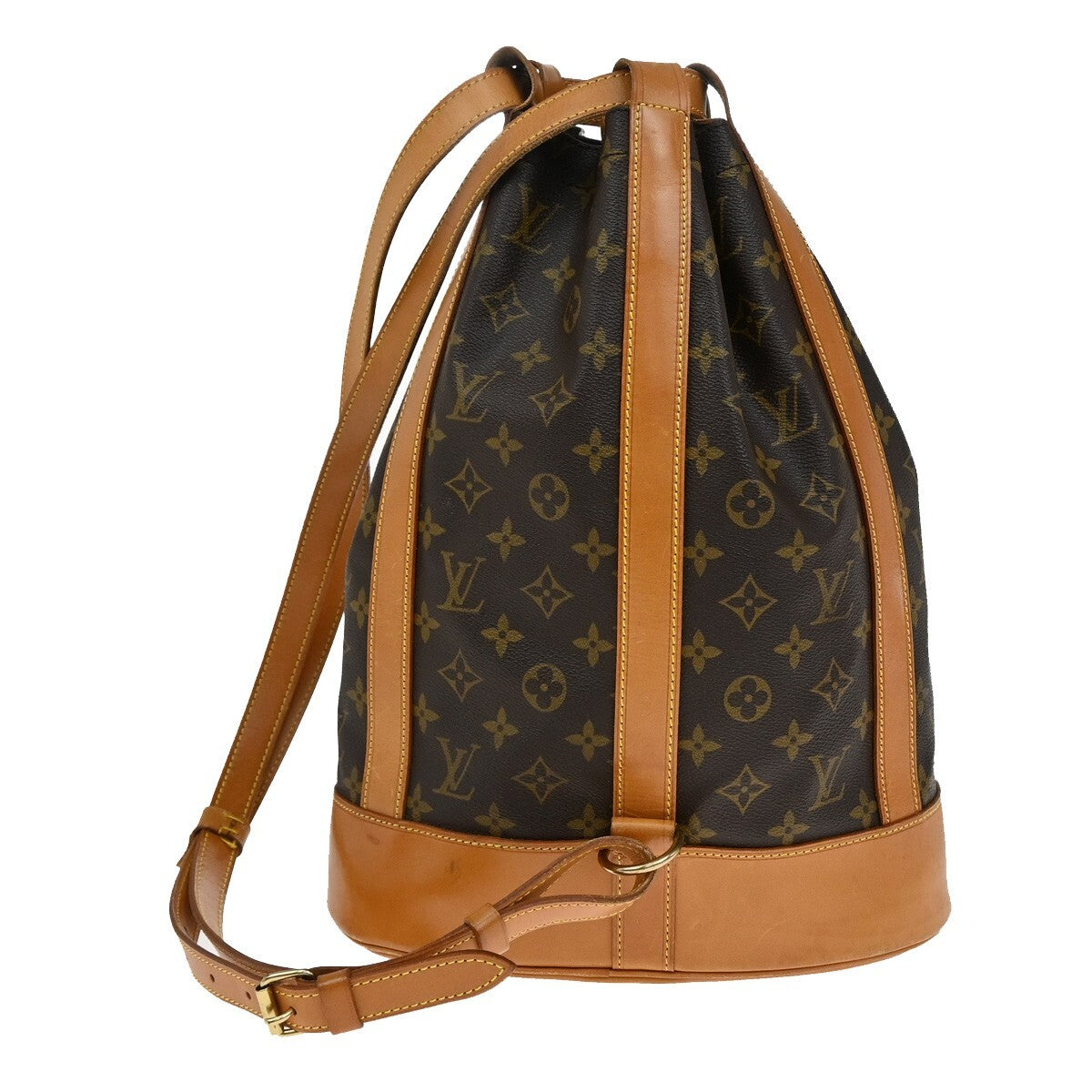LOUIS VUITTON LV Randonnee PM Shoulder Bag Monogram Leather Brown M42243 99EE238