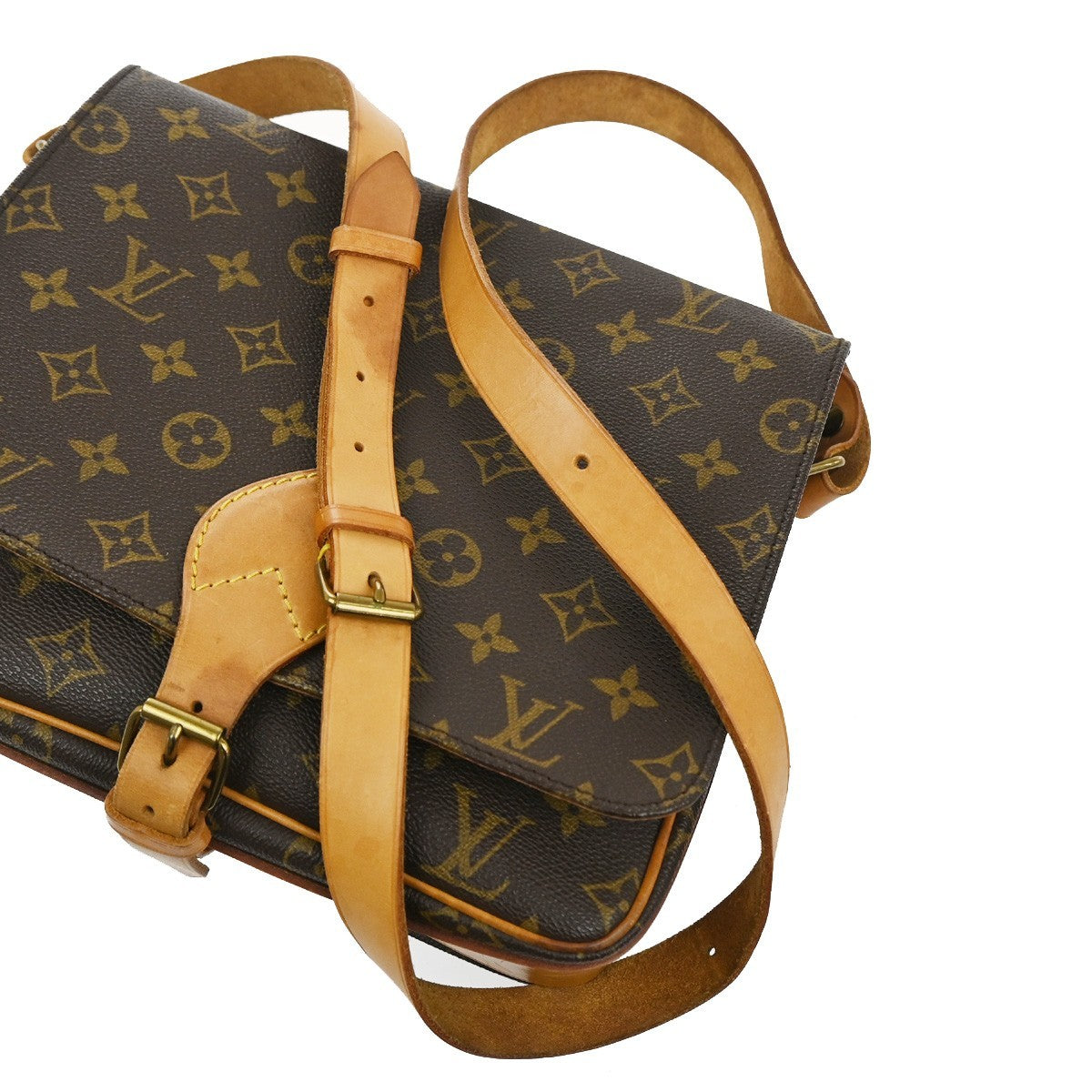 LOUIS VUITTON Cartouchiere GM Shoulder Bag Monogram Leather Brown M51252 82CA079
