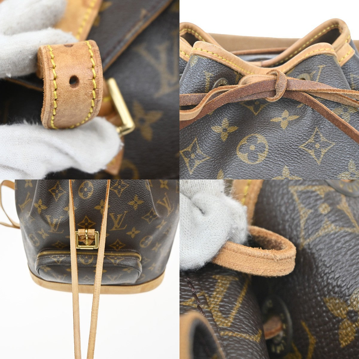 LOUIS VUITTON Montsouris MM Backpack Bag Monogram Leather Brown M51136 90MA414