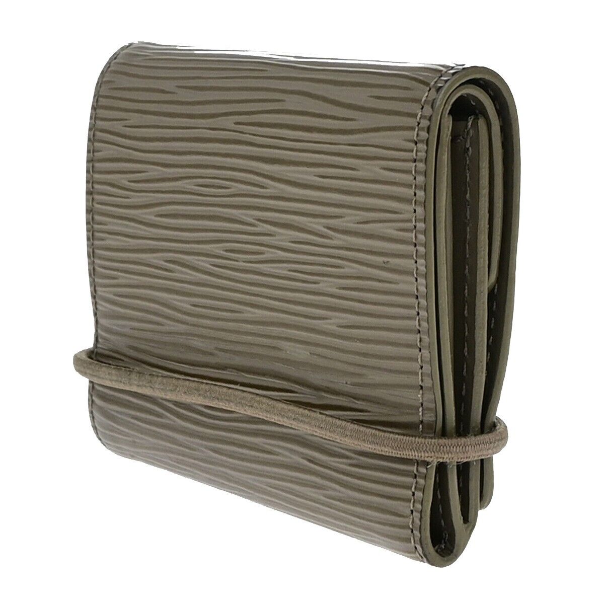 LOUIS VUITTON Porte Monnaie Elastic Wallet Epi Leather Pepper M6366C 01EB268