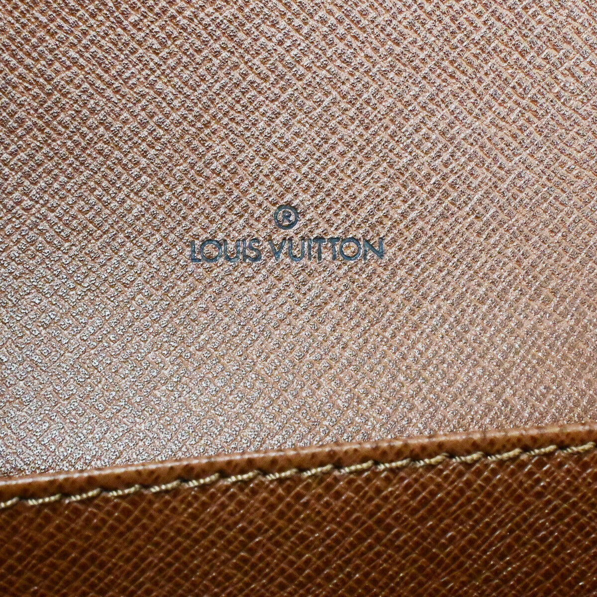 LOUIS VUITTON Logo Marne Shoulder Bag Monogram Leather Brown M51369 14SJ585