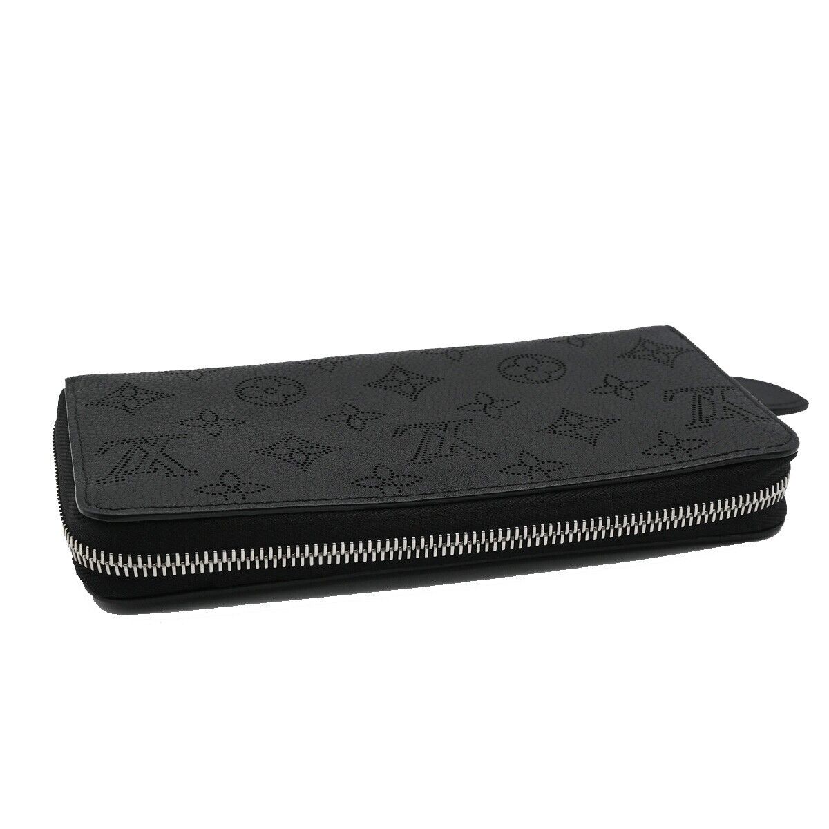 LOUIS VUITTON Zippy Long Wallet Purse Monogram Mahina Leather BK M61867 14HB940