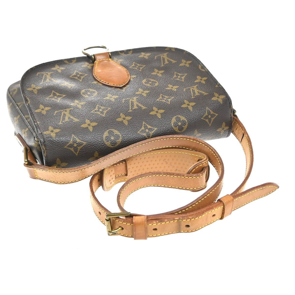 LOUIS VUITTON Saint Cloud GM Shoulder Bag Monogram Leather Brown M51242 34EG346
