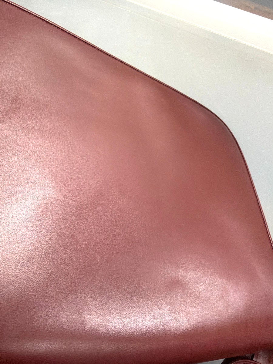 CARTIER 2C Logo Shoulder Crossbody Bag Leather Red GHW France 35YJ122