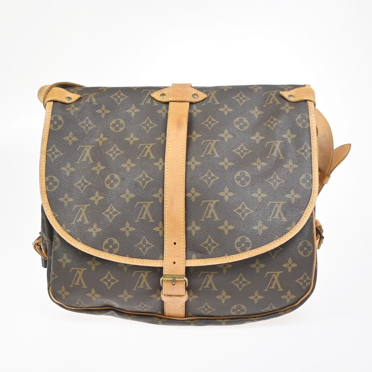 LOUIS VUITTON Saumur 35 Shoulder Bag Monogram Leather BN France M42254 73KC829