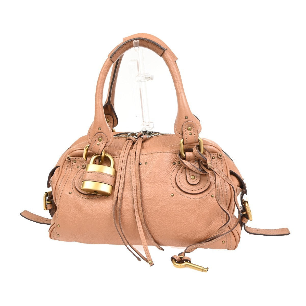 CHLOE Paddington Shoulder Hand Bag Leather Light Brown Italy GHW 59RL834