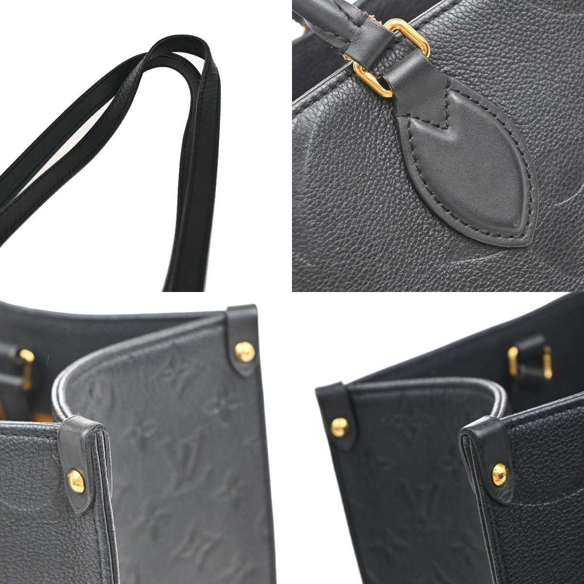 LOUIS VUITTON OnTheGo MM 2Way Hand Bag Monogram Empreinte Black M45595 652RF708