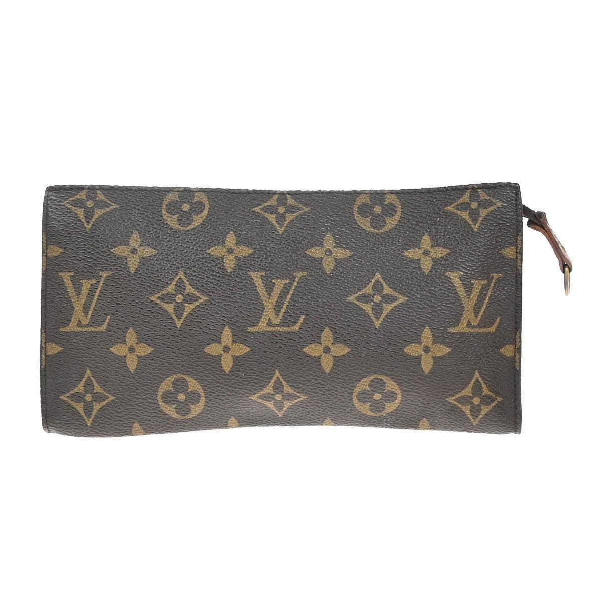 LOUIS VUITTON Logo BUCKET GM Pouch Bag Monogram Leather Brown U.S.A. 04KP001