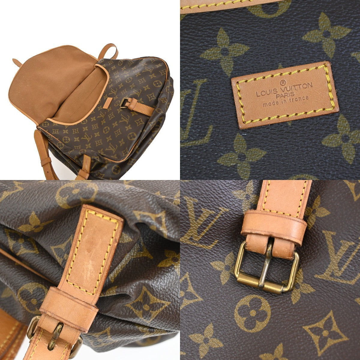 LOUIS VUITTON Saumur 35 Shoulder Bag Monogram Leather BN France M42254 76DA048