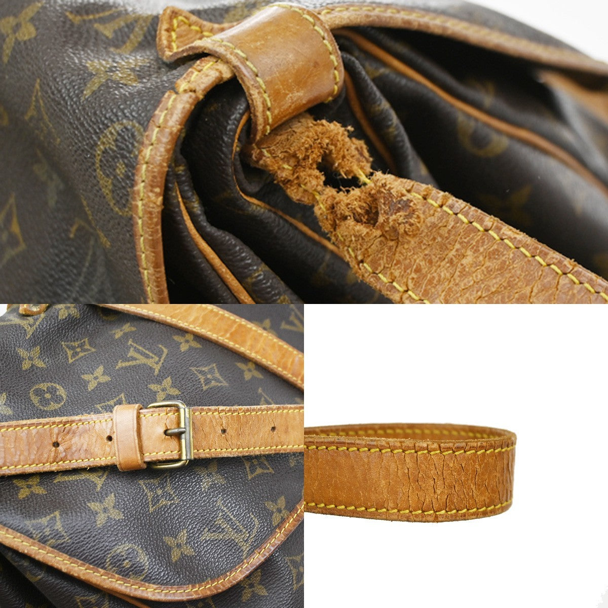 LOUIS VUITTON Saumur 35 Shoulder Bag Monogram Leather BN France M42254 67MA656
