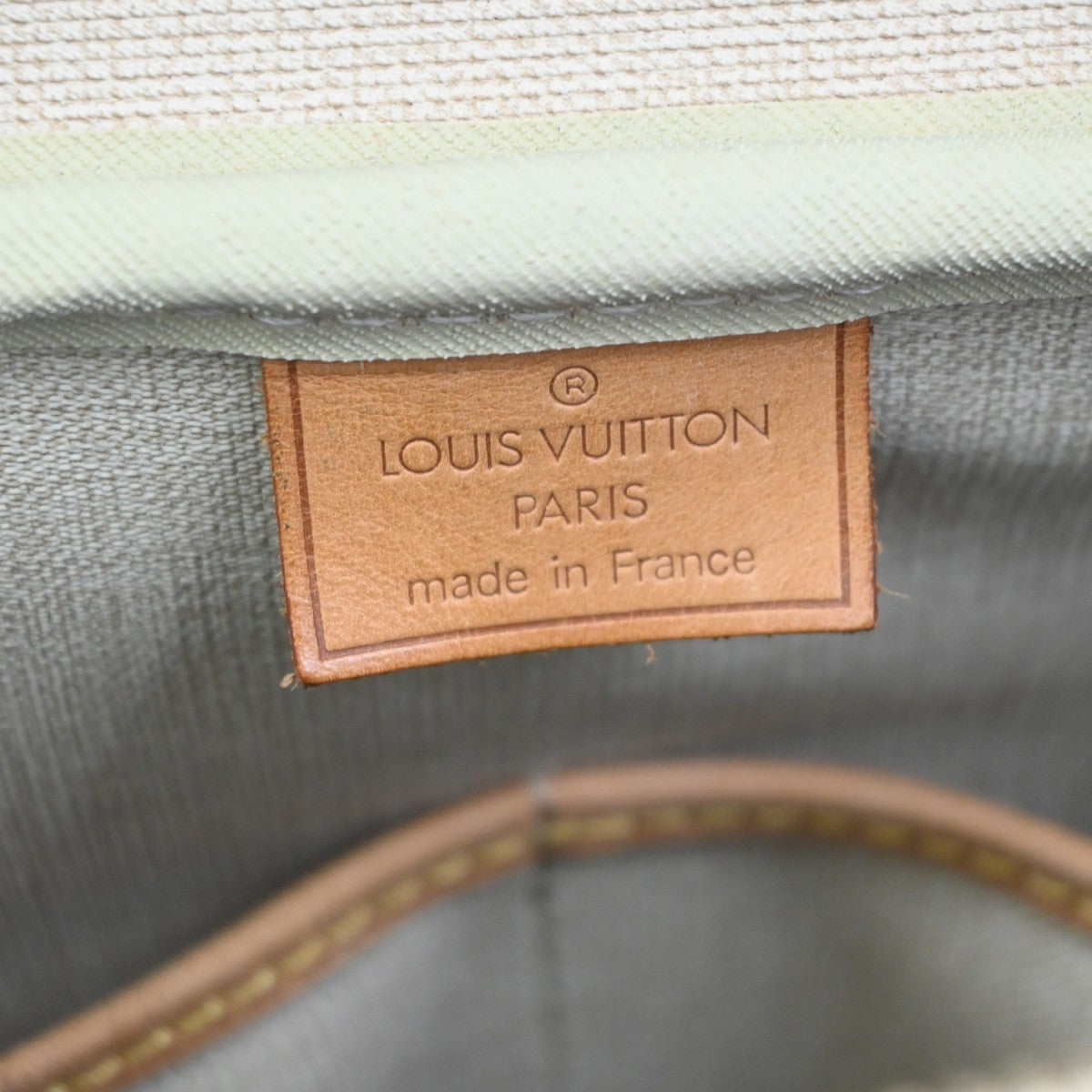 LOUIS VUITTON LV Logo Deauville Hand Bag Monogram Leather Brown M47270 12YH901