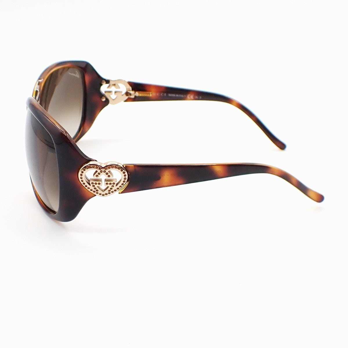GUCCI Heart Logo Folding Sunglasses GG3548/S  Eye Wear Plastic Metal BN 60RL544