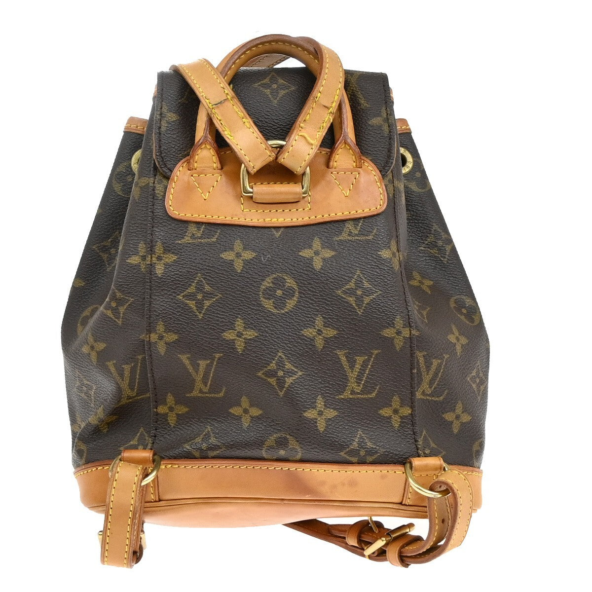 LOUIS VUITTON Mini Montsouris Backpack Bag Monogram Leather Brown M51137 12EE163