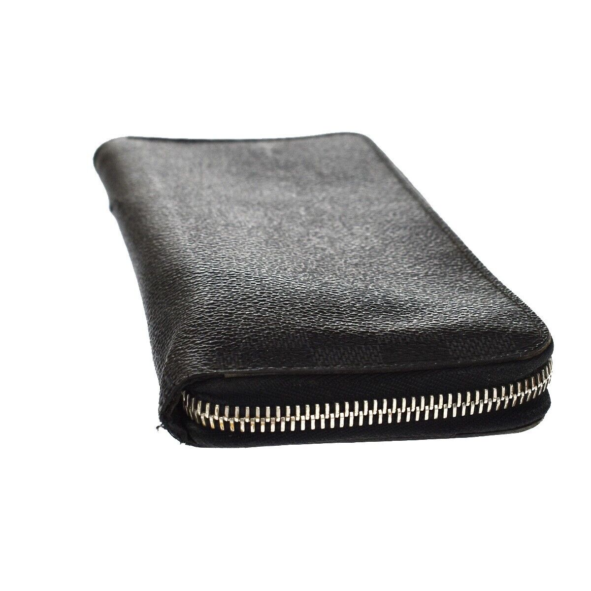 LOUIS VUITTON Zippy Wallet Vertical Damier Graphite Leather BK N63095 66SH075
