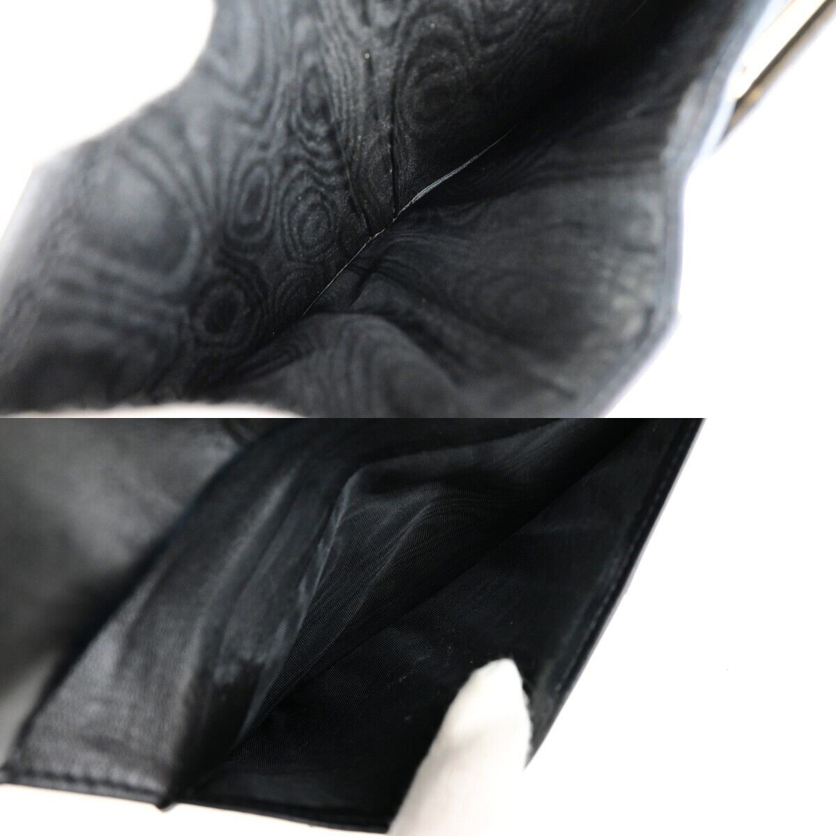 CHANEL CC LOGO Long Bifold Wallet Grained Calfskin Leather Black France 16RK701