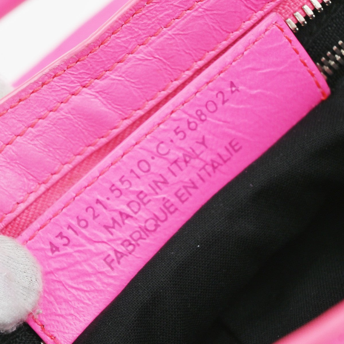 BALENCIAGA City 2Way Shoulder Hand Bag Leather Neon Pink SHW 689RP122