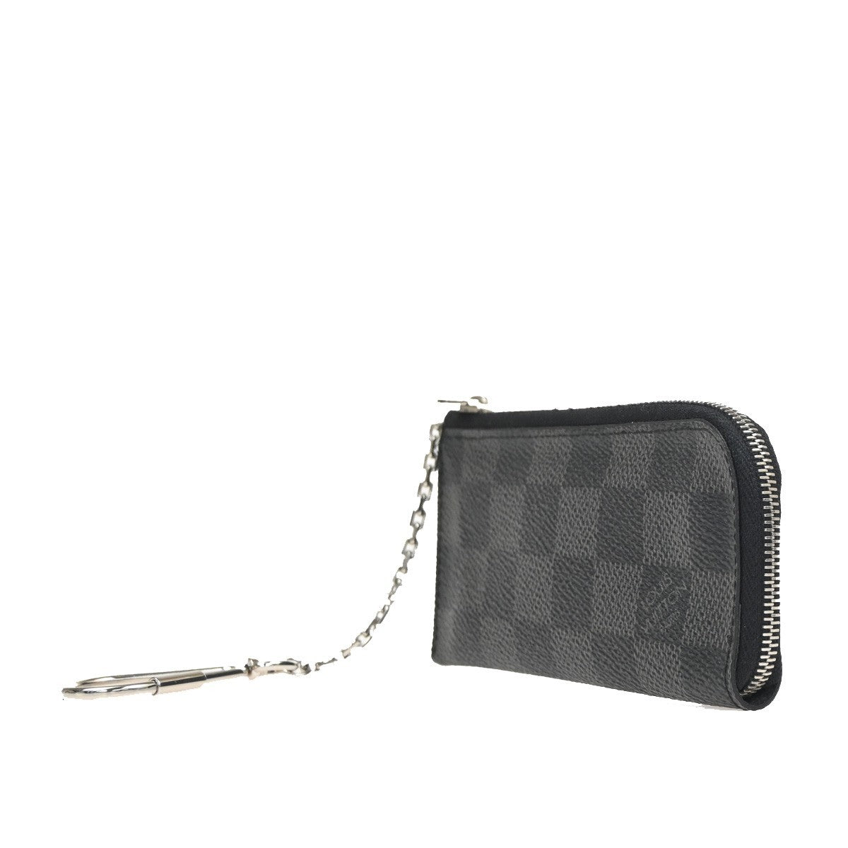 LOUIS VUITTON Pochette Cle Key Pouch Damier Graphite Leather  BK N61237 35RL928