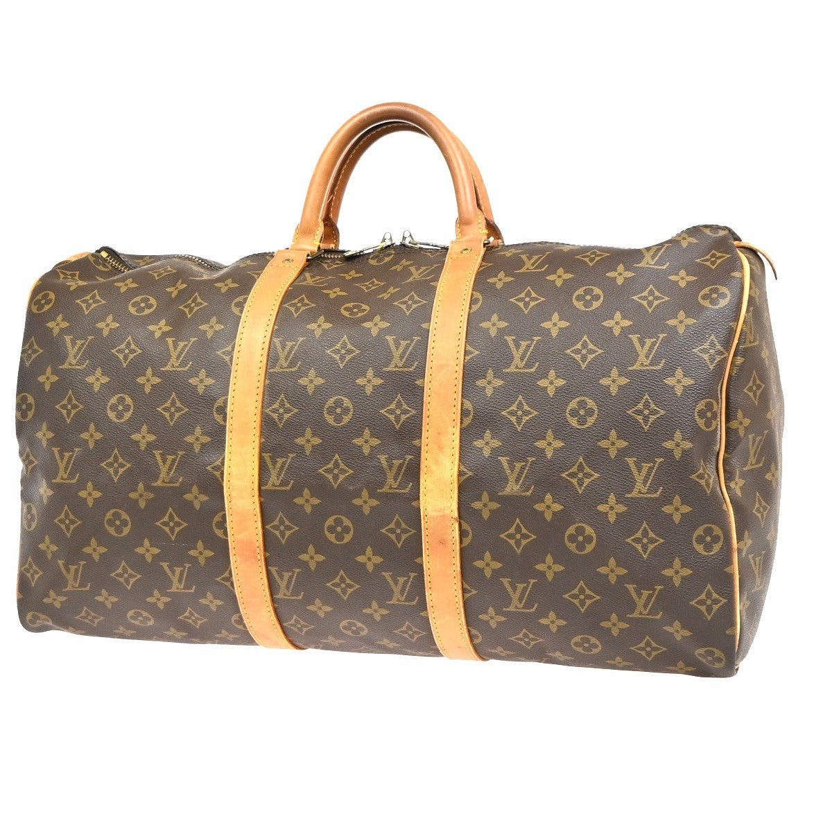 LOUIS VUITTON Keepall 50 Travel Hand Bag Monogram Leather Brown M41426 73YH896