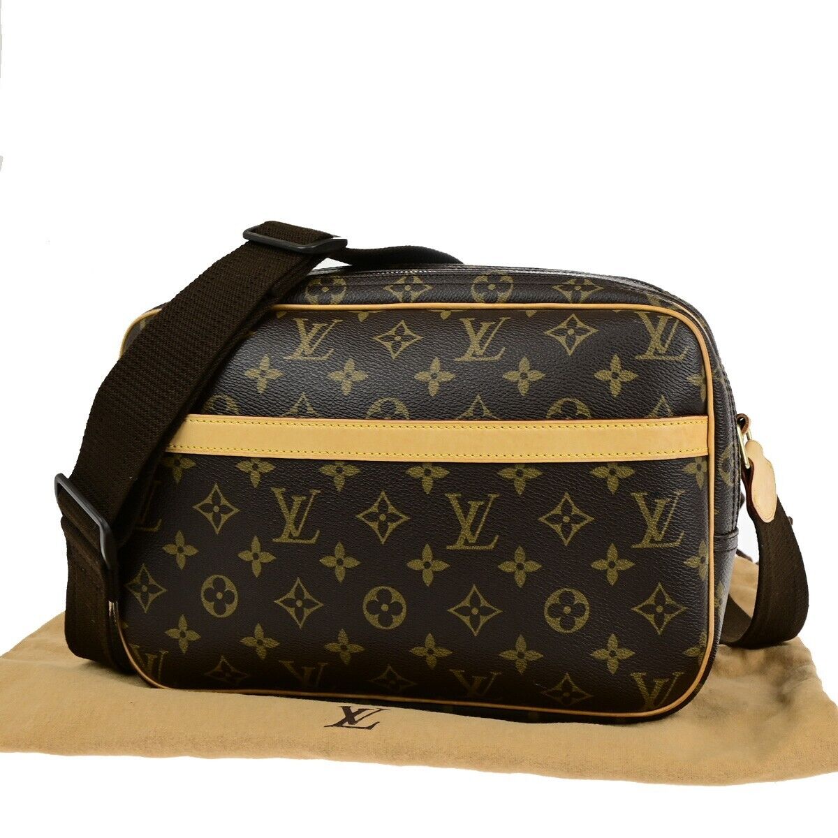 LOUIS VUITTON Reporter PM Crossbody Shoulder Bag Monogram Leather M45254 95ED088