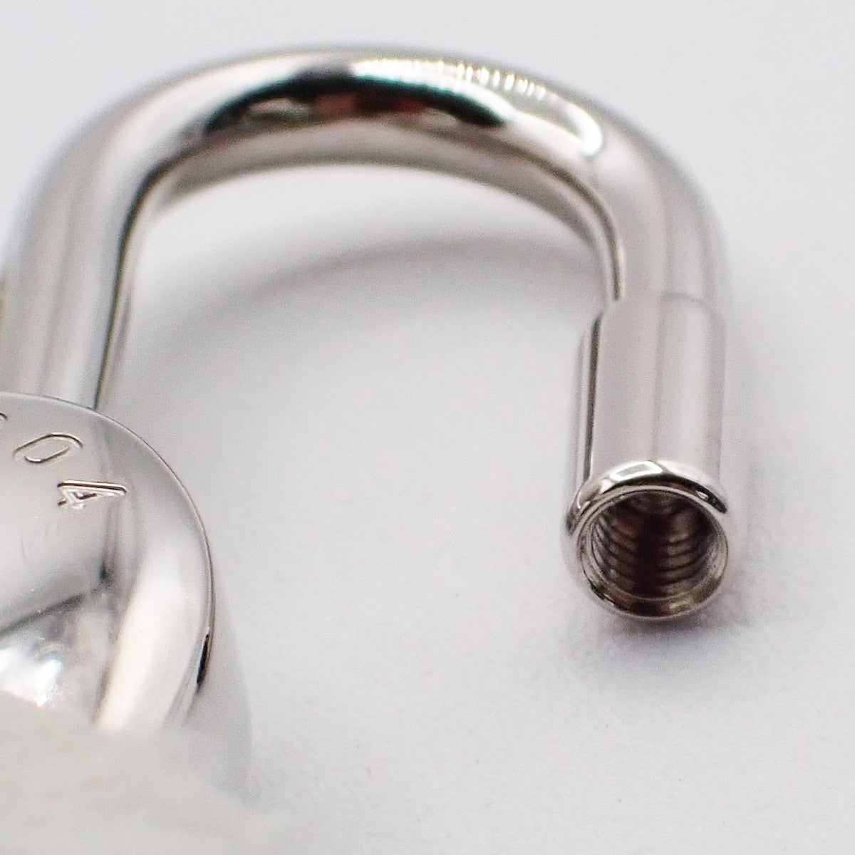 HERMES Annee De La Fantaisie Cadena Bag Charm Stainless Steel Silver 32RF659