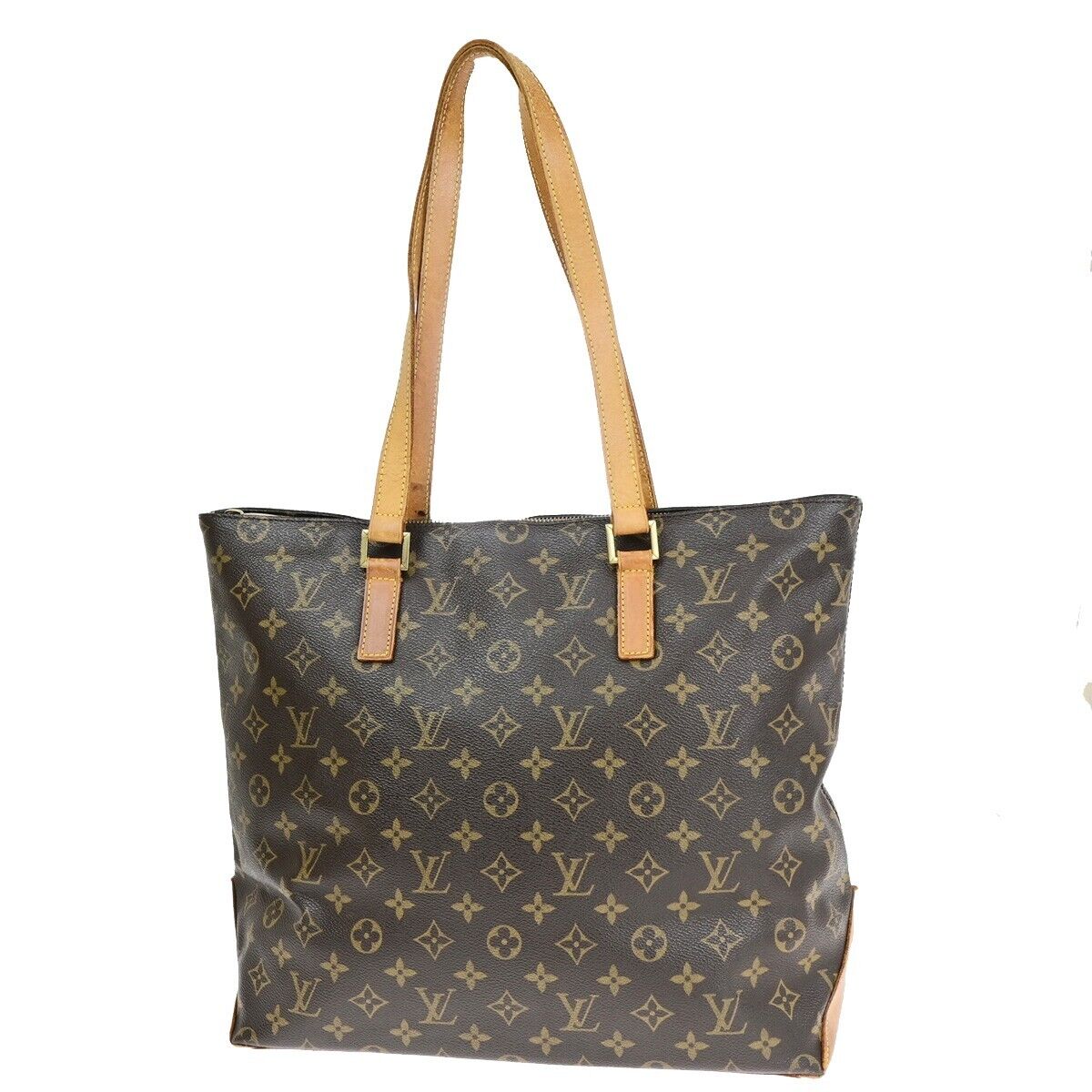 LOUIS VUITTON Cabas Mezzo Shoulder Bag Monogram Leather Brown M51151 32EC247