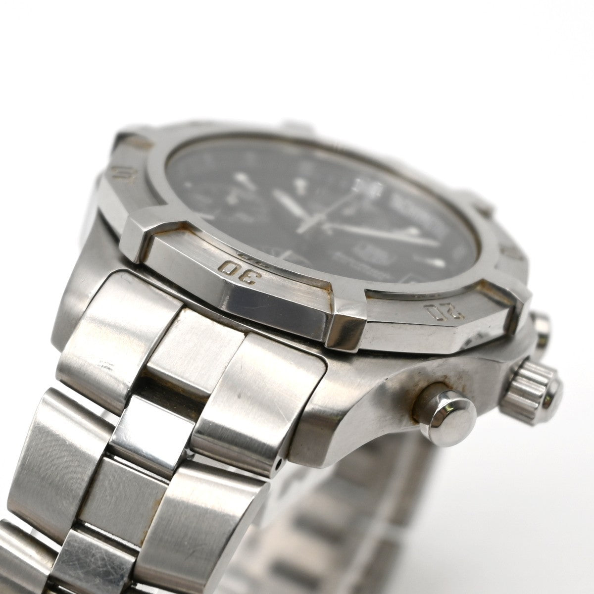 TAG HEUER Aquaracer Chronogra Date Watch CN2111 Automatic SS Black Dial 13LC581