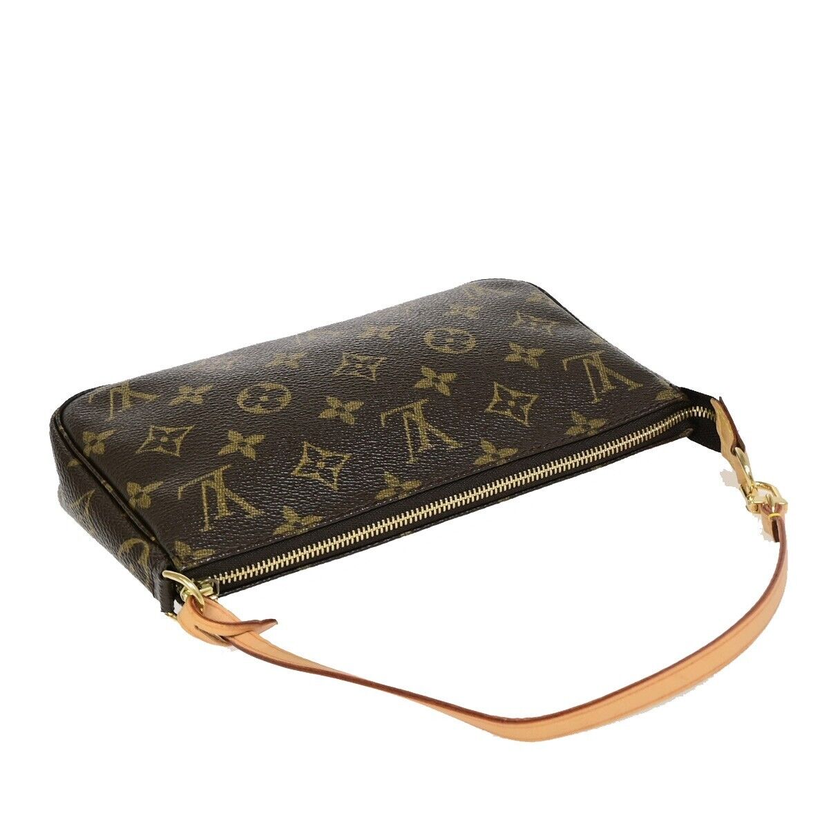 LOUIS VUITTON Pochette Accessoires Hand Bag Monogram Leather BN M51980 99EB455