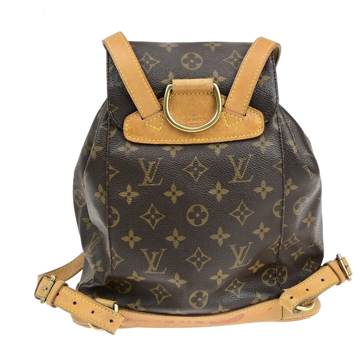 LOUIS VUITTON Montsouris MM Backpack Bag Monogram Leather Brown M51136 11EB703
