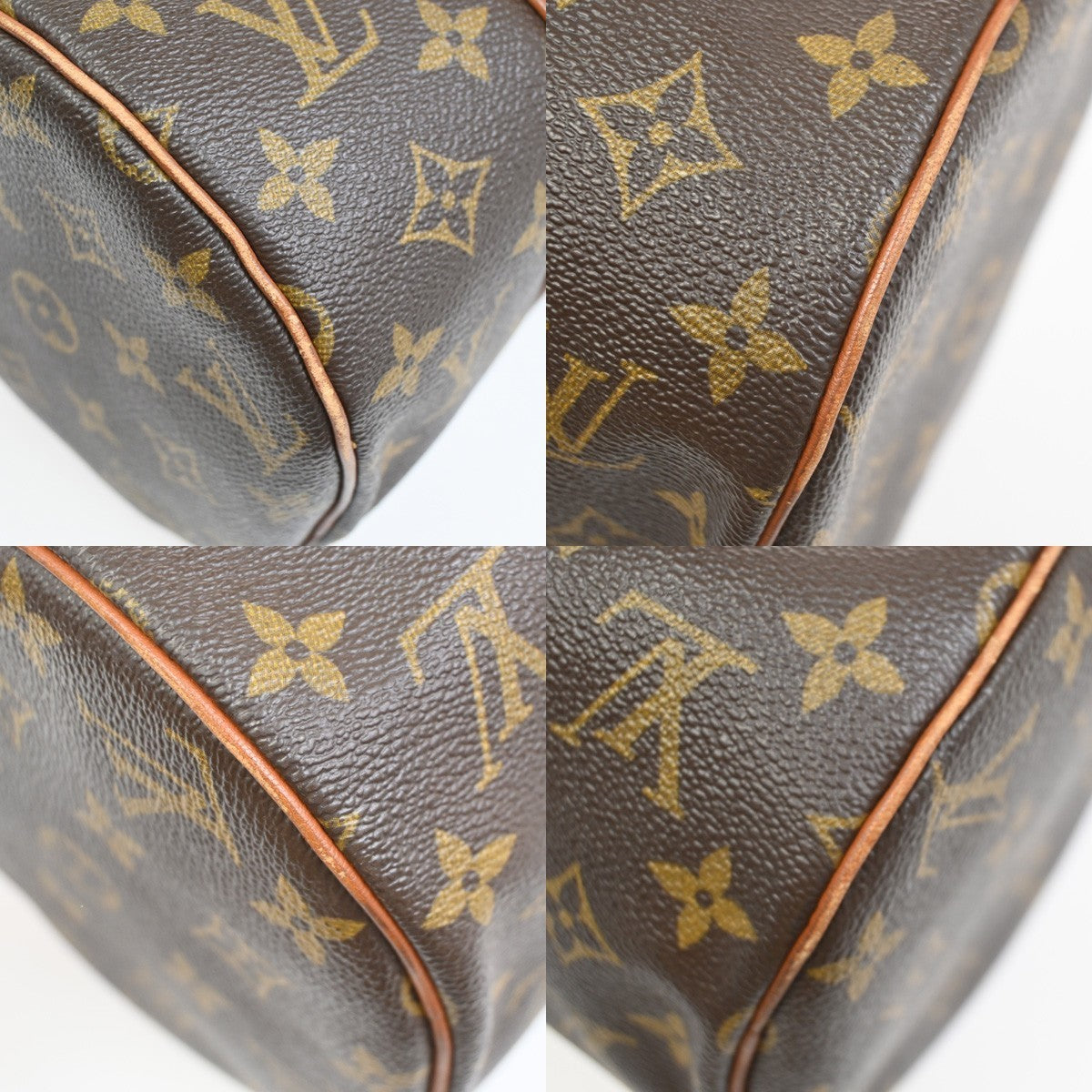 LOUIS VUITTON Logo PAPILLON 30 Hand Bag Monogram Leather Brown M51365 79ZA300