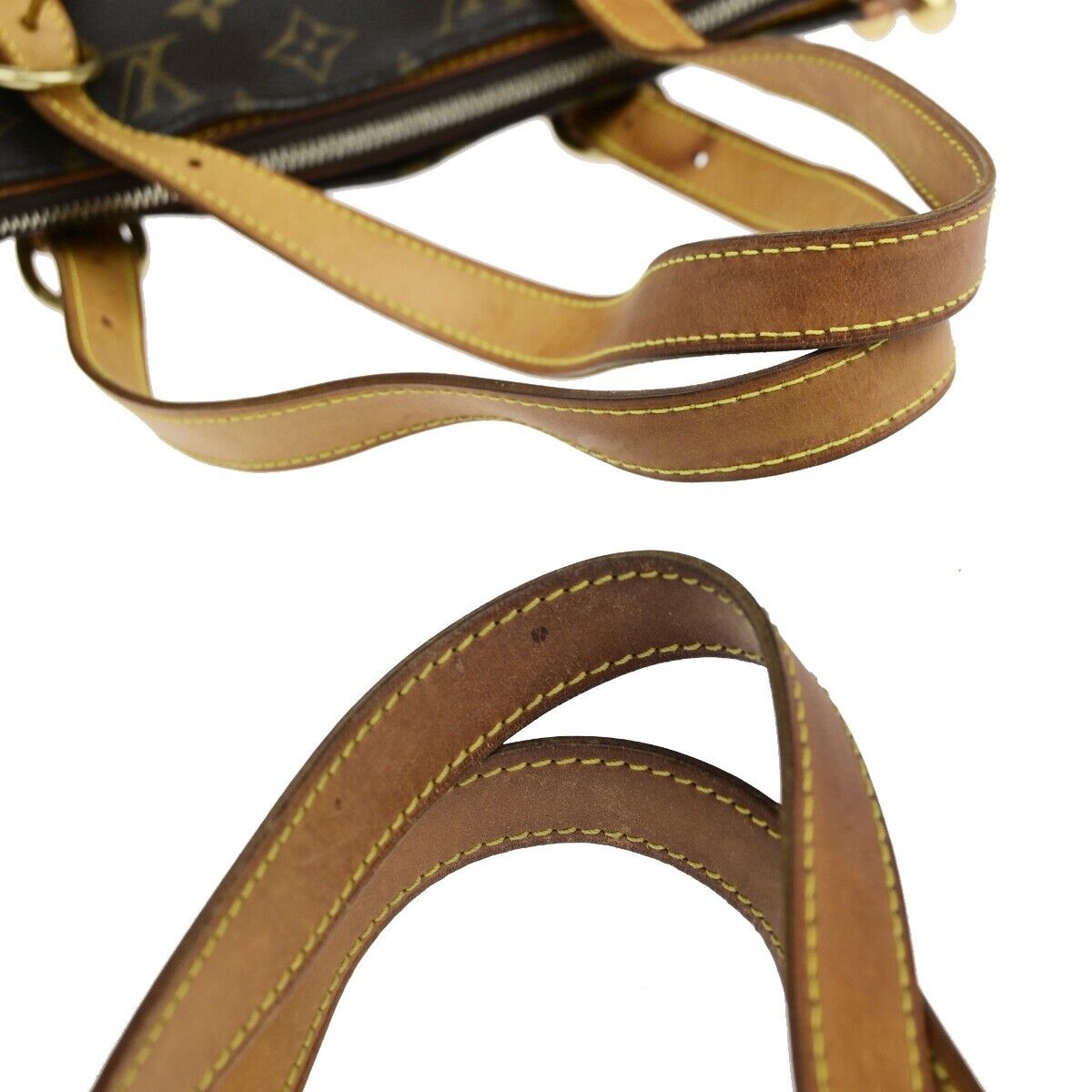 LOUIS VUITTON Popincourt Haut Shoulder Bag Monogram Leather Brown M40007 80EB688