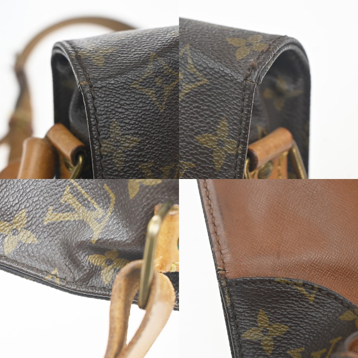 LOUIS VUITTON Cartouchiere MM Shoulder Bag Monogram Leather Brown M51253 31KC706