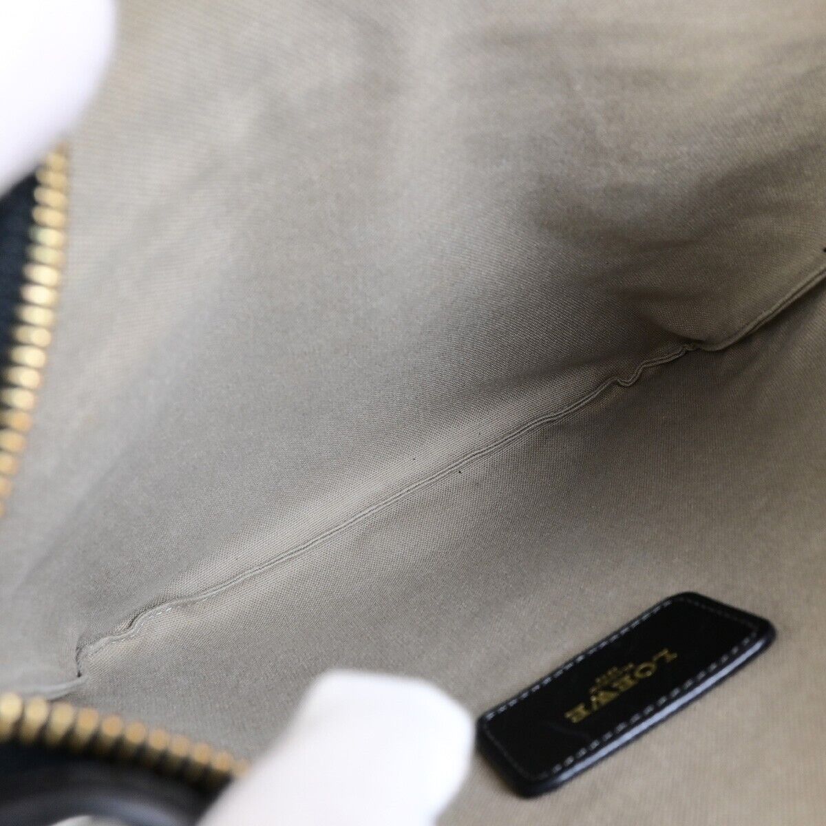 LOEWE Logo Anagram Crossbody Shoulder Bag PVC Leather Navy Blue GHW 32EC953