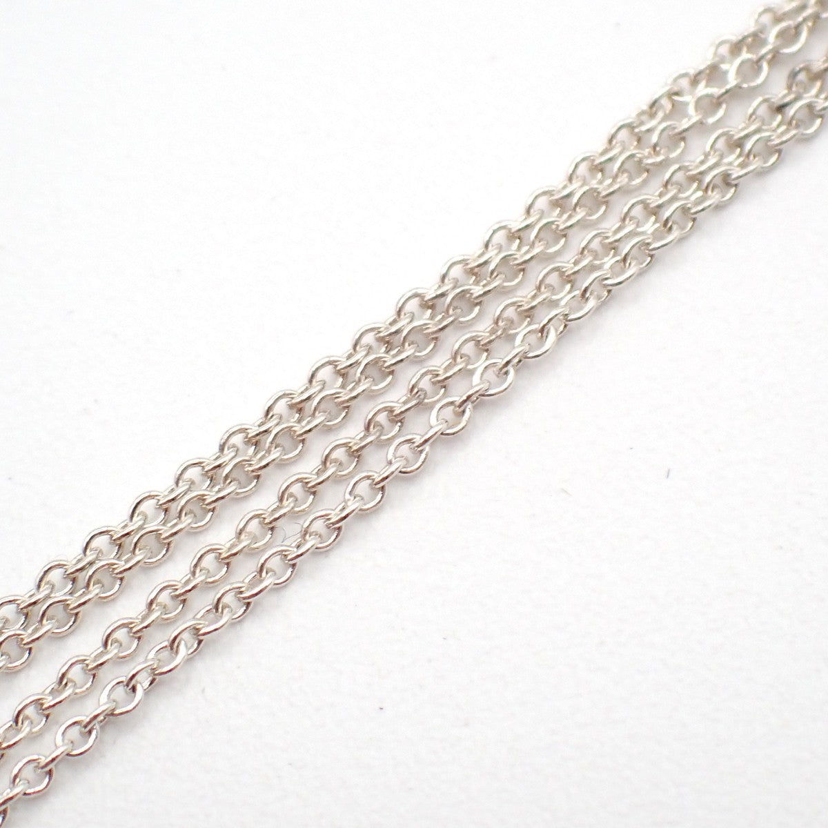 TIFFANY & CO. Logo Open Heart 16mm Chain Necklace Silver AG925 Spain 63TA574