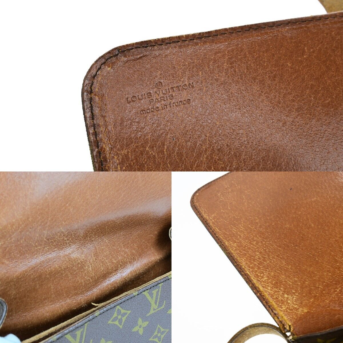 LOUIS VUITTON Cartouchiere GM Shoulder Bag Monogram Leather Brown M51252 60EE004