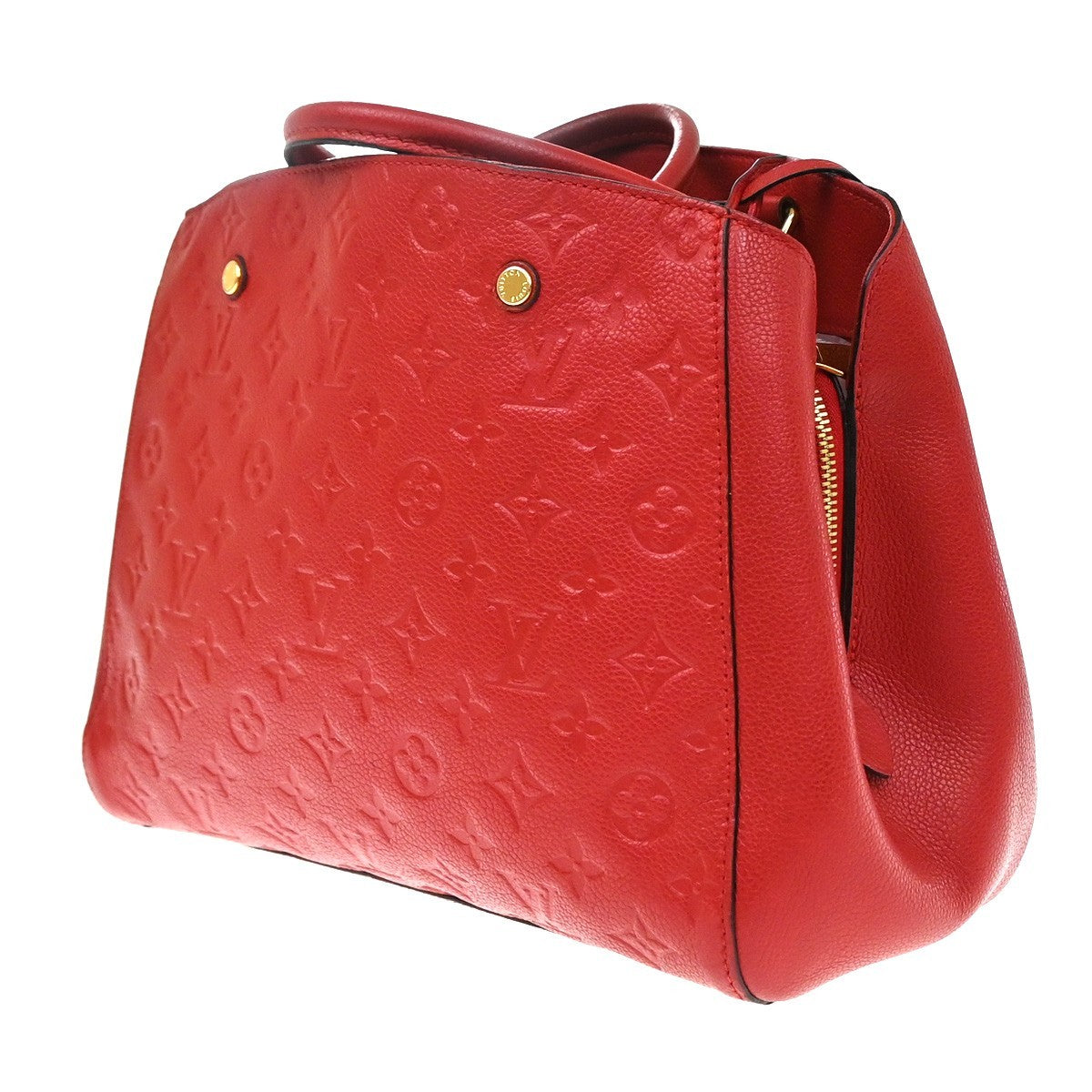 LOUIS VUITTON Montaigne MM Shoulder Bag Monogram Empreinte Red M41194 50TA684