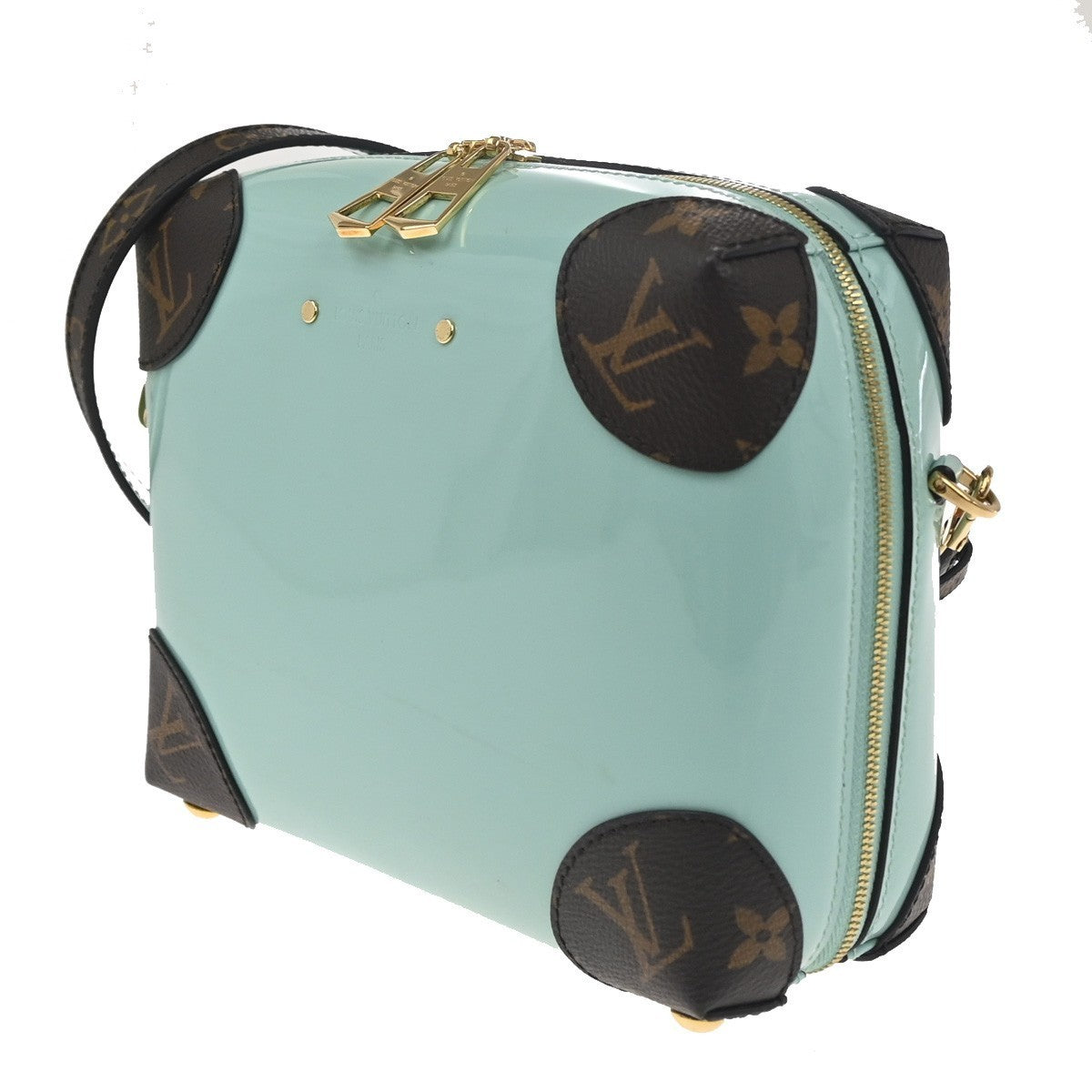 LOUIS VUITTON Venice Shoulder Bag Vernis Monogram Green Brown M52756 57KP514