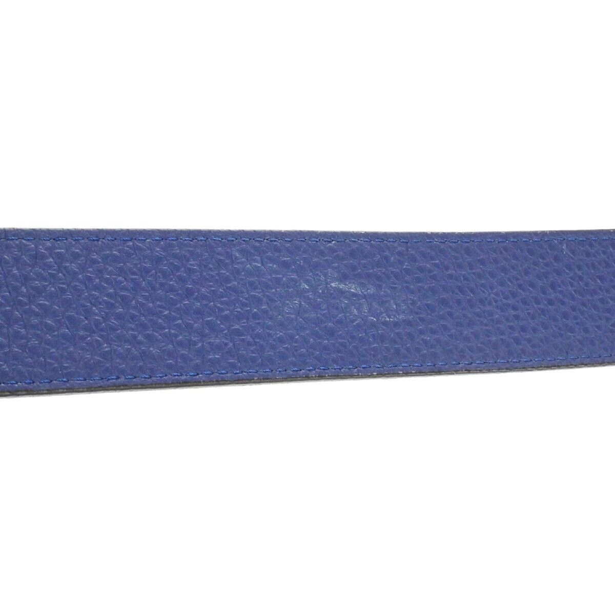 LOUIS VUITTON Logo Ceinture LV Initial Belt Leather Blue Spain N1012 31EE096