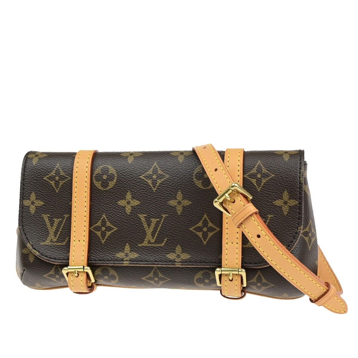LOUIS VUITTON LV Pochette Marrell Bum Bag Monogram Leather Brown M51159 99EC185