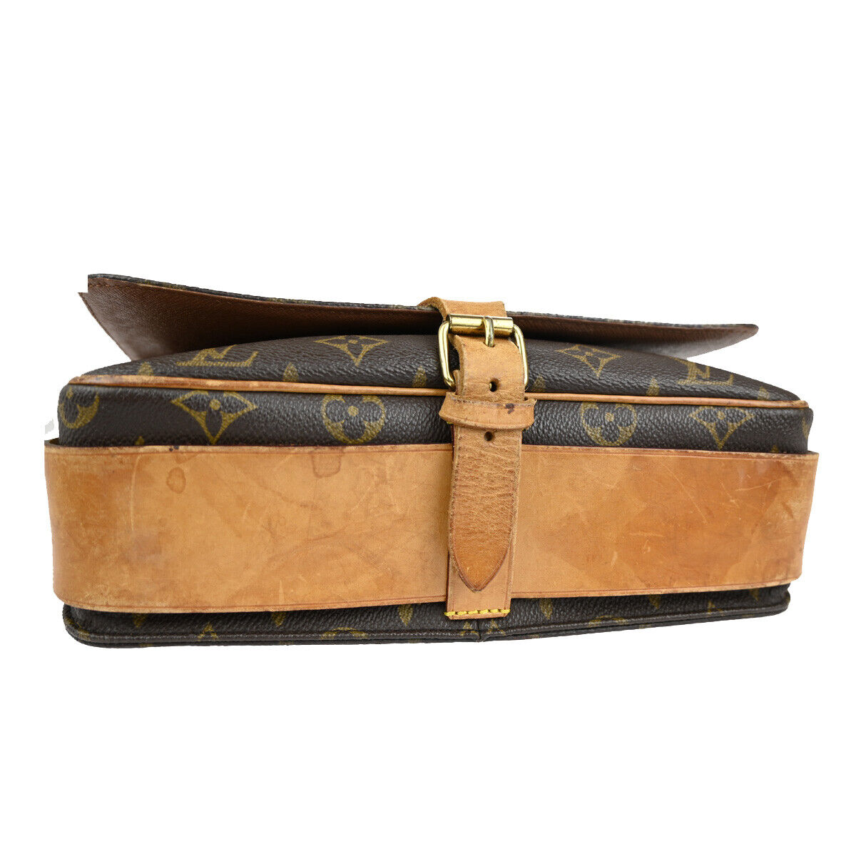 LOUIS VUITTON Cartouchiere GM Shoulder Bag Monogram Leather Brown M51252 80YE380